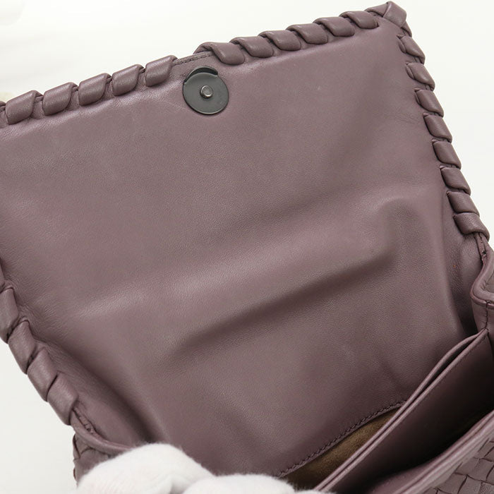 BOTTEGA VENETA 386498 Shoulder Bag INTRECCIATO OLYMPIA ChainShoulder Bag leather purple Women