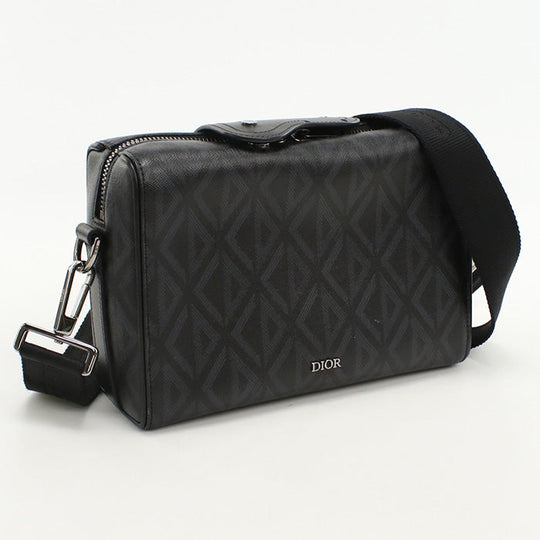 Dior 1ADPO249CDP Shoulder Bag Largo 22 cd diamond Crossbody bag PVC, leather black mens