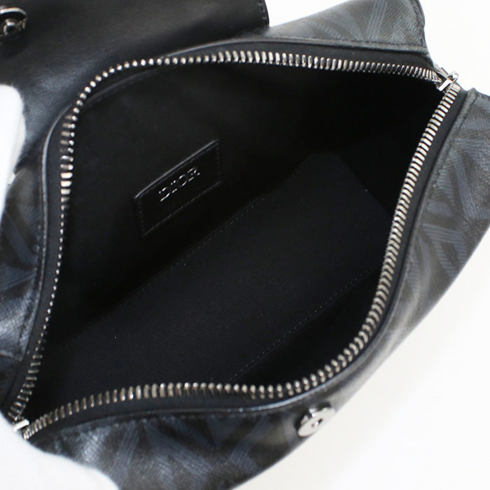 Dior 1ADPO249CDP Shoulder Bag Largo 22 cd diamond Crossbody bag PVC, leather black mens