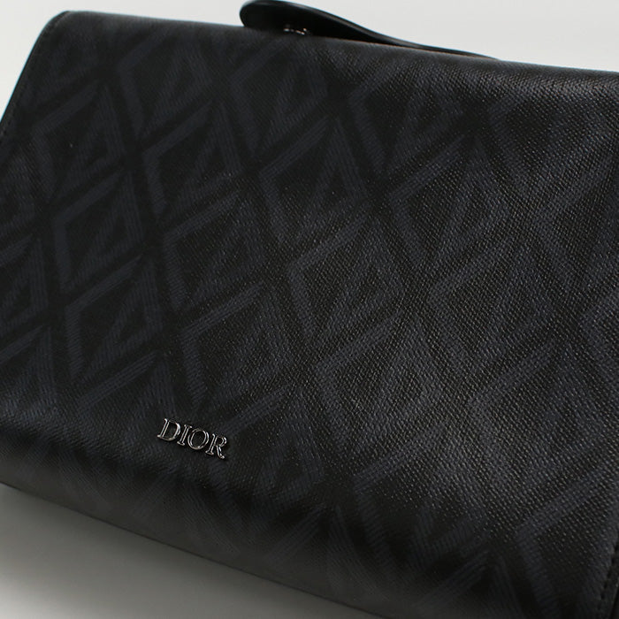 Dior 1ADPO249CDP Shoulder Bag Largo 22 cd diamond Crossbody bag PVC, leather black mens