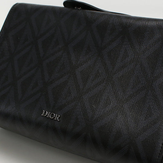 Dior 1ADPO249CDP Shoulder Bag Largo 22 cd diamond Crossbody bag PVC, leather black mens