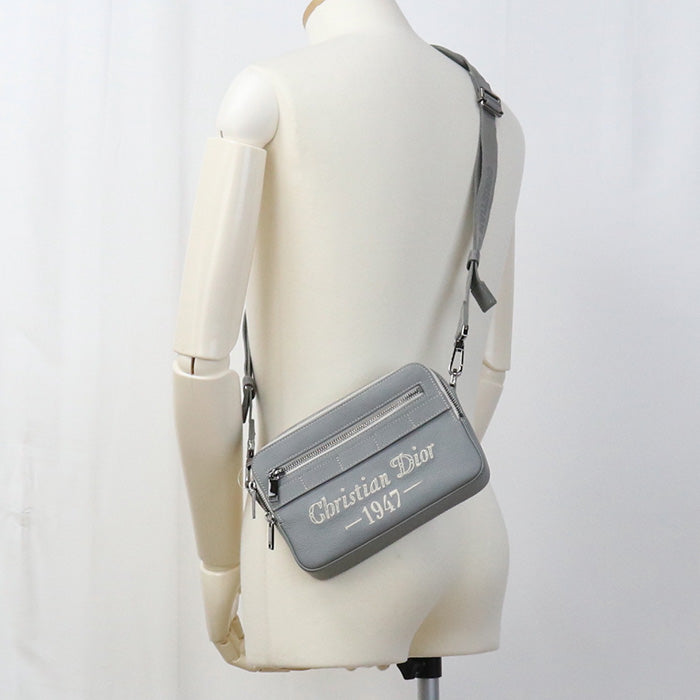Dior Shoulder Bag Dior Safari Shoulder Bag leather Gray mens