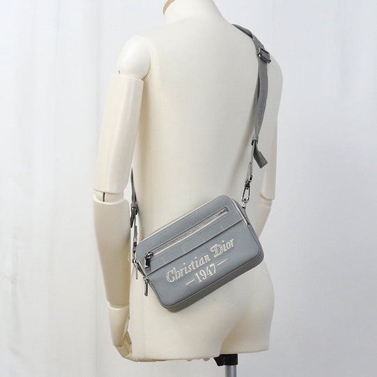 Dior Shoulder Bag Dior Safari Shoulder Bag leather Gray mens