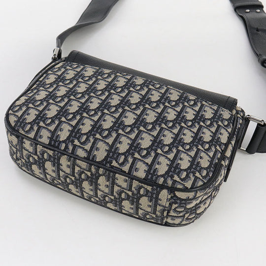 Dior saddle Shoulder Bag Jacquard/leather Black mens
