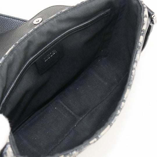 Dior saddle Shoulder Bag Jacquard/leather Black mens