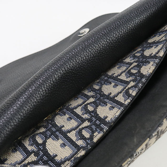 Dior saddle Shoulder Bag Jacquard/leather Black mens
