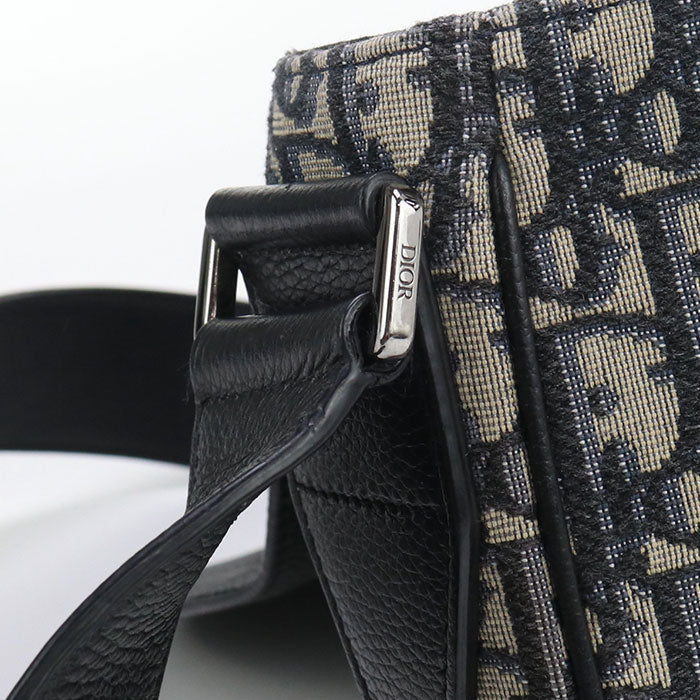 Dior saddle Shoulder Bag Jacquard/leather Black mens