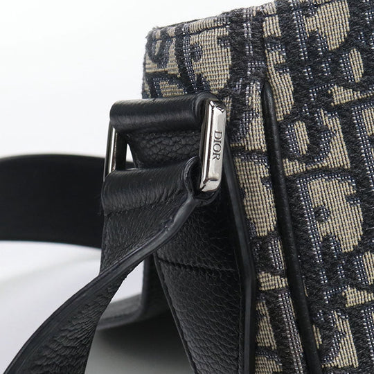 Dior saddle Shoulder Bag Jacquard/leather Black mens