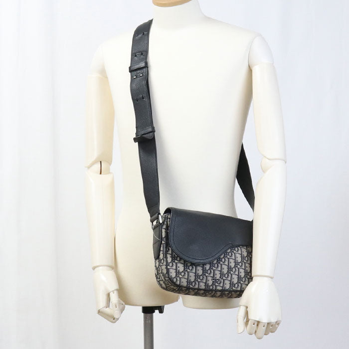 Dior saddle Shoulder Bag Jacquard/leather Black mens