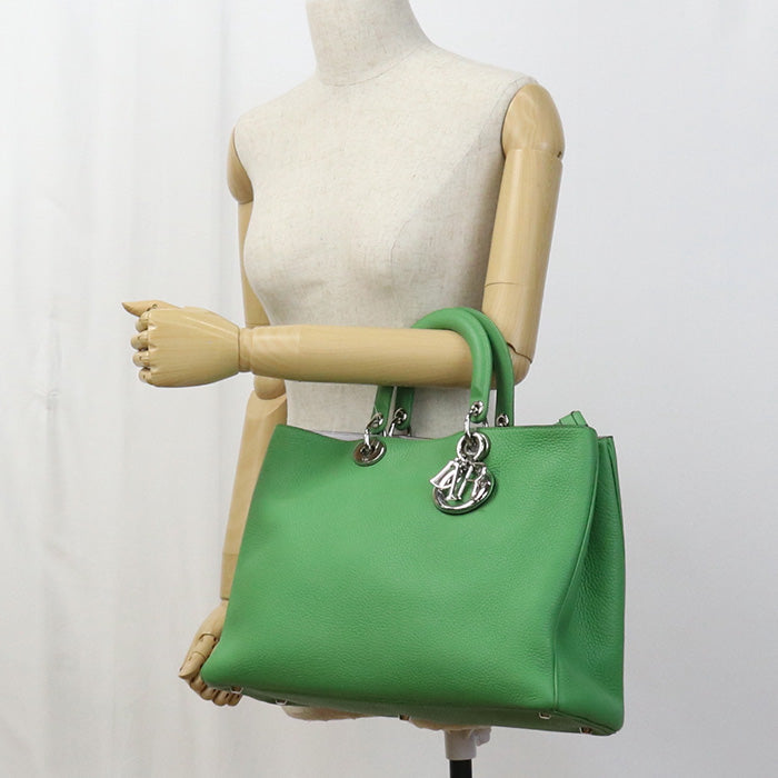 Dior 2WAYTote Bag Tote Bag shoulder bag leather Green Women