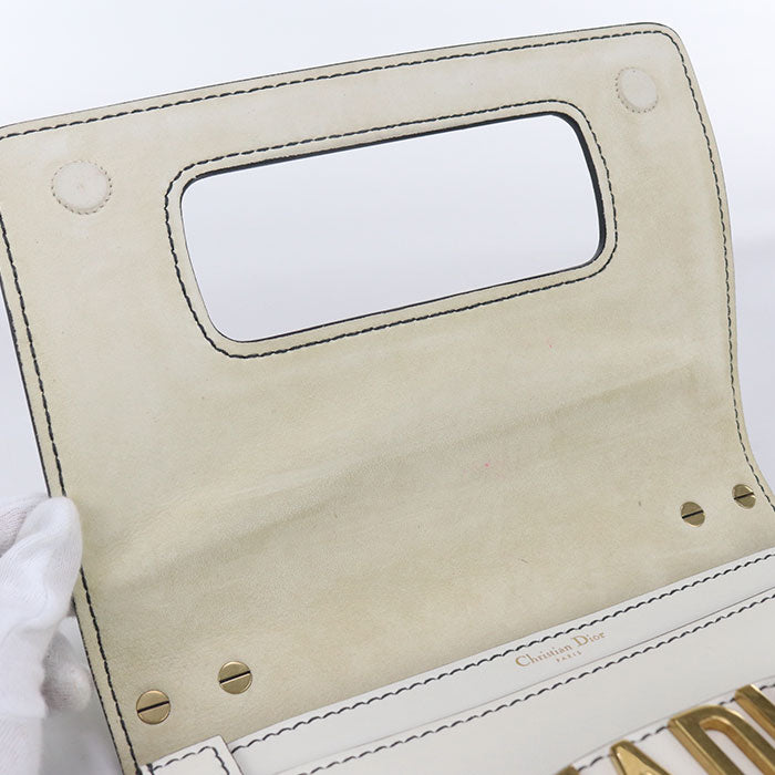 Dior M9002 Shoulder Bag Jadior ChainShoulder Bag leather ivory Women