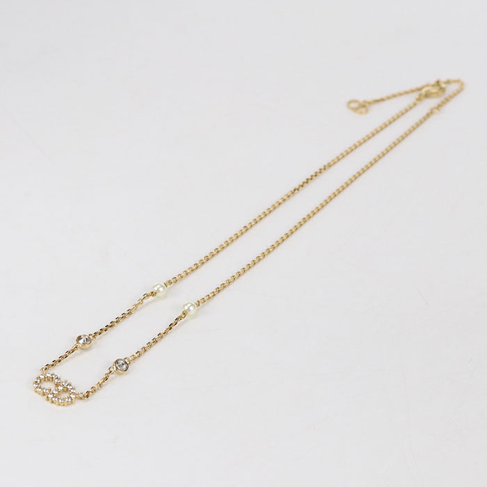 Dior N1033CDLCY D301 Necklace Claire Die Lune Necklace metal, White Crystal, Imitation Pearl gold Women