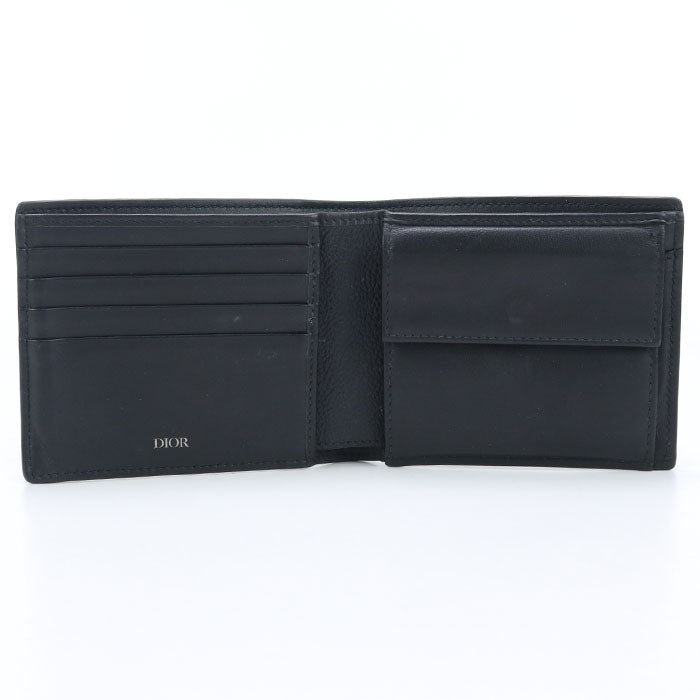Dior Folded wallet Dior Gravity Folded wallet leather  black mens