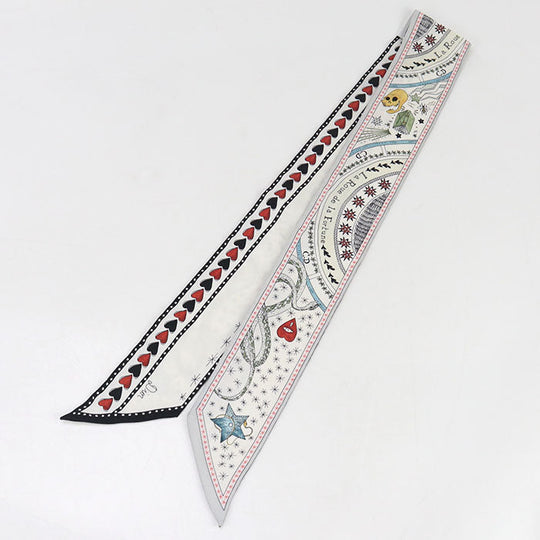 Dior Twilly Scarf/100% silk White Women