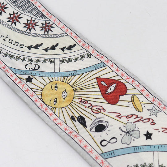 Dior Twilly Scarf/100% silk White Women