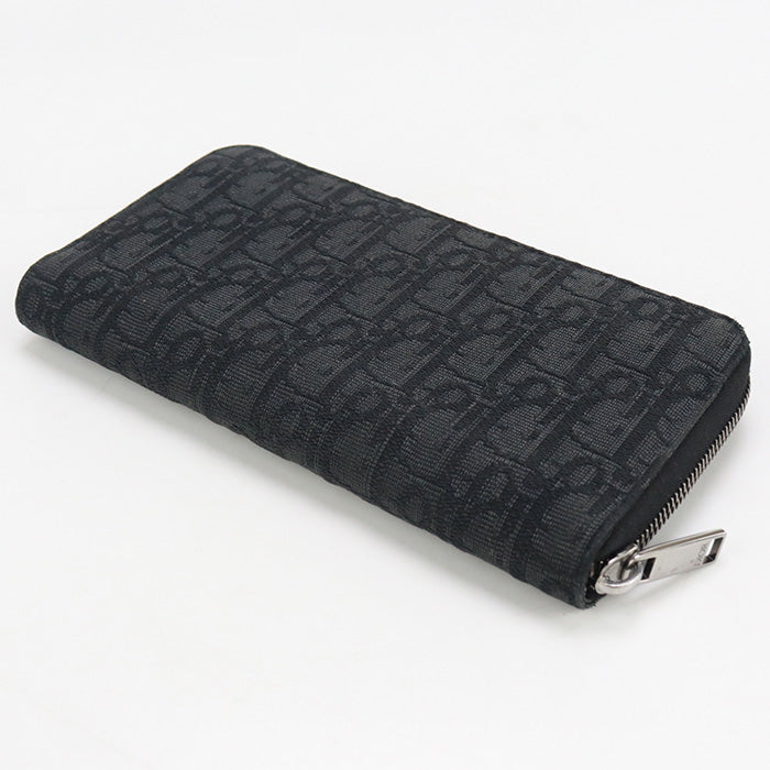 Dior 2ESBC252YSE Long zip wallet Dior Oblique Jacquard Black mens