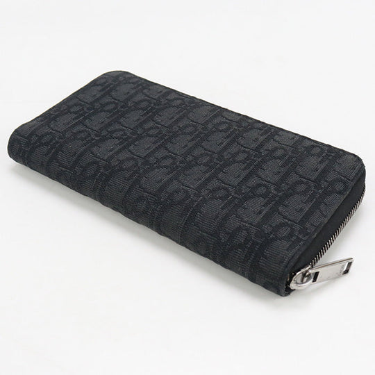 Dior 2ESBC252YSE Long zip wallet Dior Oblique Jacquard Black mens