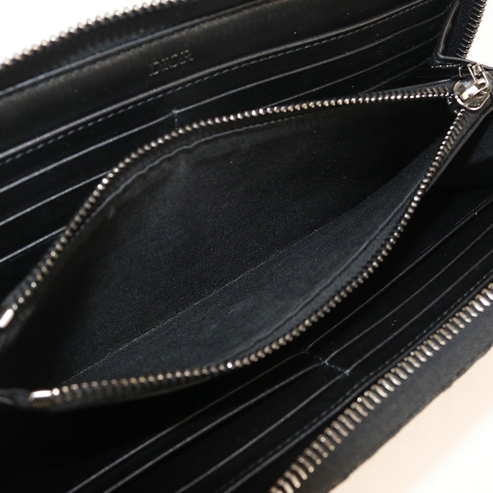 Dior 2ESBC252YSE Long zip wallet Dior Oblique Jacquard Black mens