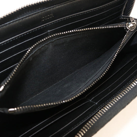 Dior 2ESBC252YSE Long zip wallet Dior Oblique Jacquard Black mens