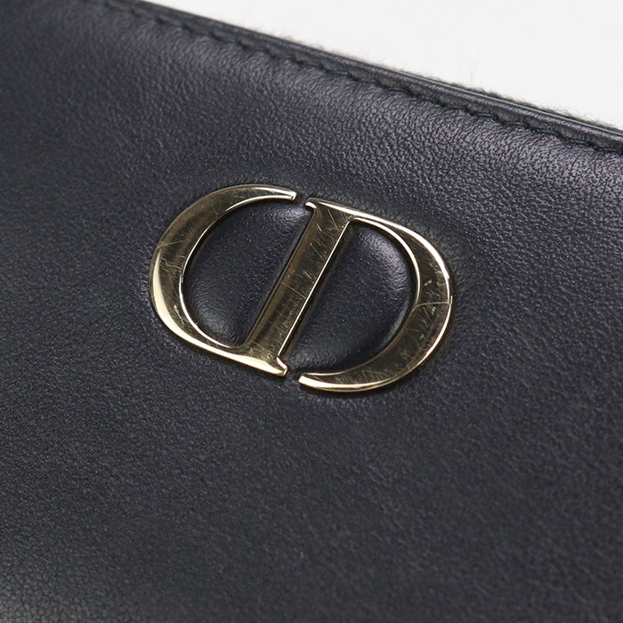 Dior CD89475 Zip card holder Coin Pocket Calfskin Black Women
