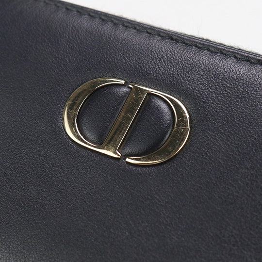 Dior CD89475 Zip card holder Coin Pocket Calfskin Black Women