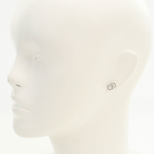 Dior E3045WOMCY D001 Pierce Petit CD Mini Stud Earrings metal, White crystal Silver Women
