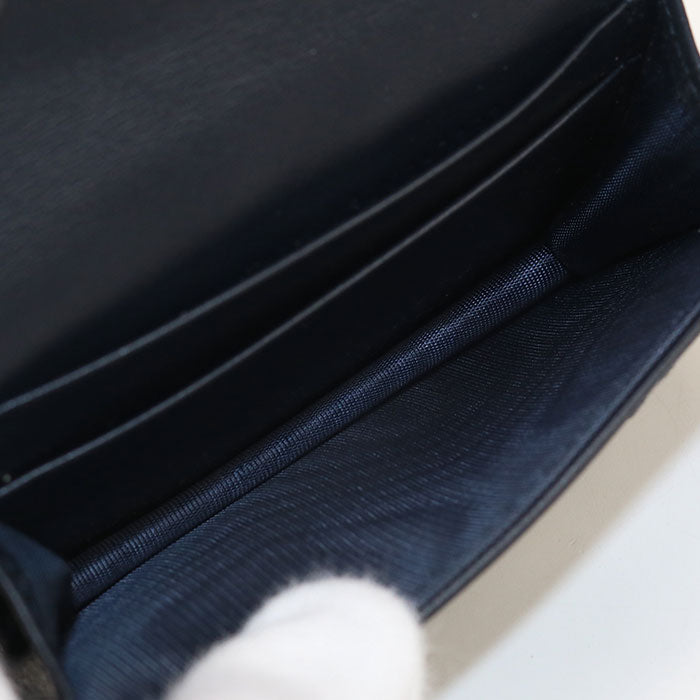 Dior S5611 CTZQ M928 Card Case Saddle Bloom Card Holder Dior Oplique leather, Oplique jacquard canvas Navy Women