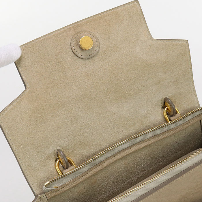 CELINE 18915 3ZVA 18LT Handbag Belt bag micro 2-way handbag Calfskin beige Women
