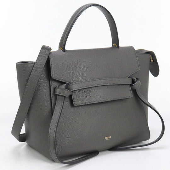 CELINE 18915 Handbag Belt bag micro 2way handbag Calfskin gray Women
