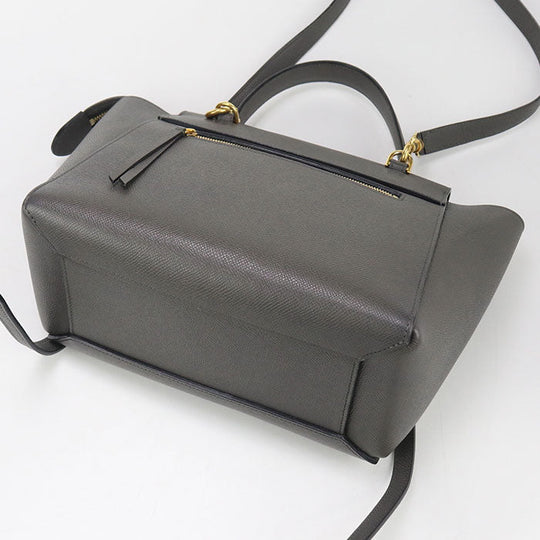 CELINE 18915 Handbag Belt bag micro 2way handbag Calfskin gray Women