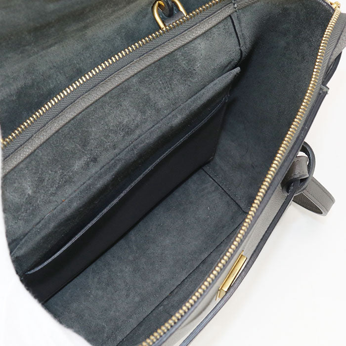 CELINE 18915 Handbag Belt bag micro 2way handbag Calfskin gray Women