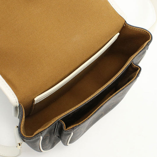 CELINE 191502 Shoulder Bag Triomphe canvas Folco Medium Coated canvas, leather Brown Women
