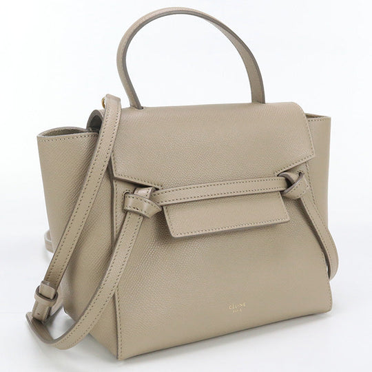 CELINE CE86045 Belt bag nano Handbag Calfskin Belt bag nano beige Women