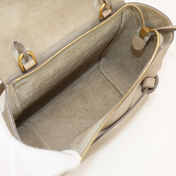 CELINE CE86045 Belt bag nano Handbag Calfskin Belt bag nano beige Women