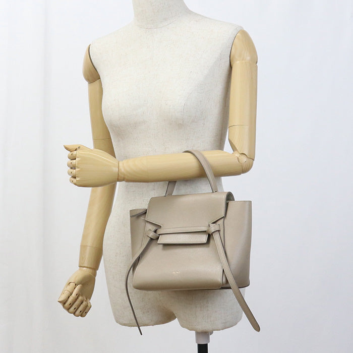 CELINE CE86045 Belt bag nano Handbag Calfskin Belt bag nano beige Women