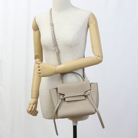 CELINE CE86045 Belt bag nano Handbag Calfskin Belt bag nano beige Women