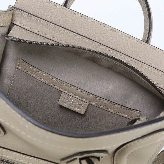 CELINE CE87053 Luggage nano Handbag Calfskin/Luggage nano beige Women