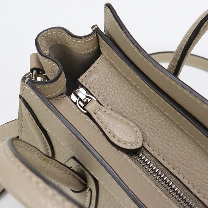 CELINE CE87053 Luggage nano Handbag Calfskin/Luggage nano beige Women