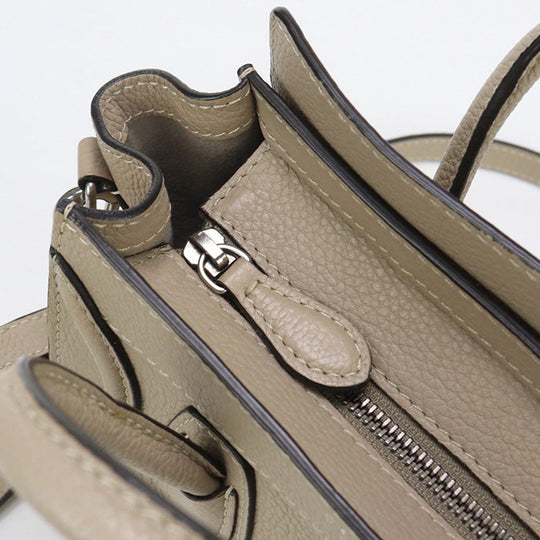 CELINE CE87053 Luggage nano Handbag Calfskin/Luggage nano beige Women