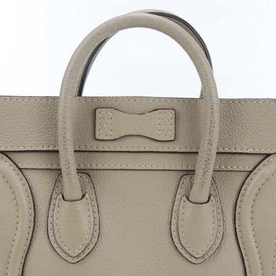 CELINE CE87053 Luggage nano Handbag Calfskin/Luggage nano beige Women