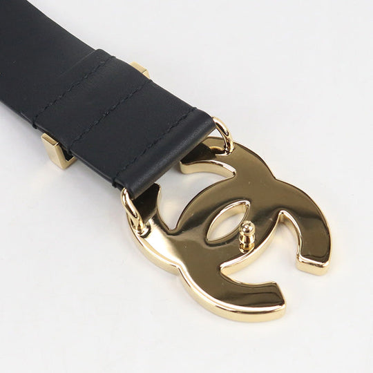 CHANEL COCO Mark belt leather black Women
