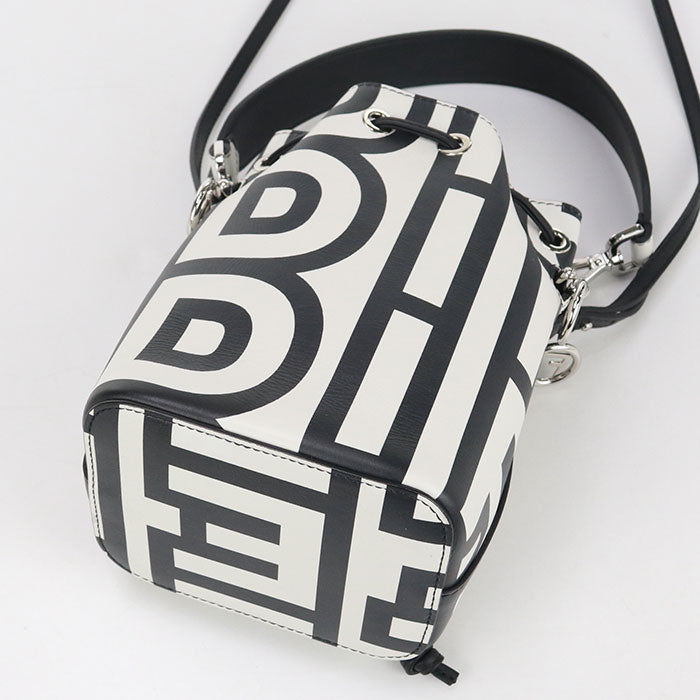 FENDI 8BS010 AMWV Shoulder Bag Mini Montresor mark jacobs collaboration leather white Women