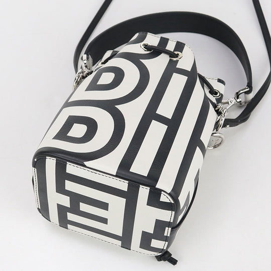 FENDI 8BS010 AMWV Shoulder Bag Mini Montresor mark jacobs collaboration leather white Women