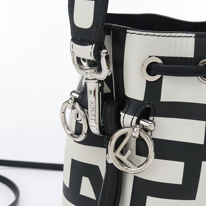 FENDI 8BS010 AMWV Shoulder Bag Mini Montresor mark jacobs collaboration leather white Women