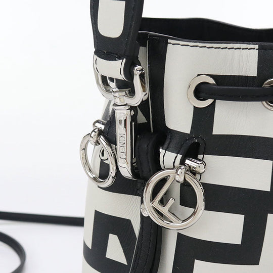 FENDI 8BS010 AMWV Shoulder Bag Mini Montresor mark jacobs collaboration leather white Women