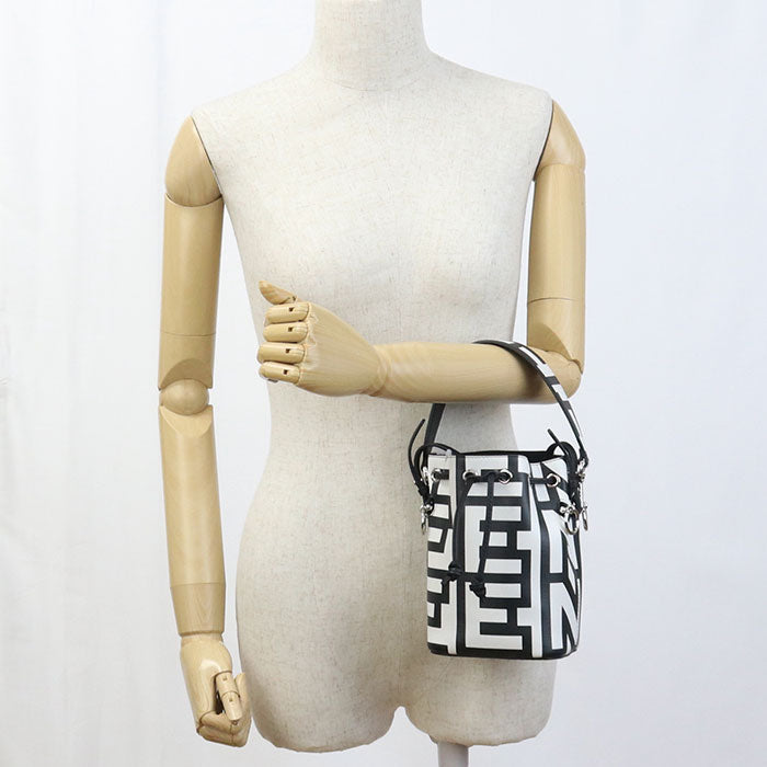 FENDI 8BS010 AMWV Shoulder Bag Mini Montresor mark jacobs collaboration leather white Women