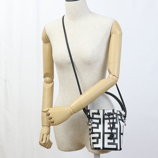 FENDI 8BS010 AMWV Shoulder Bag Mini Montresor mark jacobs collaboration leather white Women