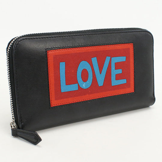 FENDI 7M0210 6OF zip around long wallet PurseZip Around leather Black mens