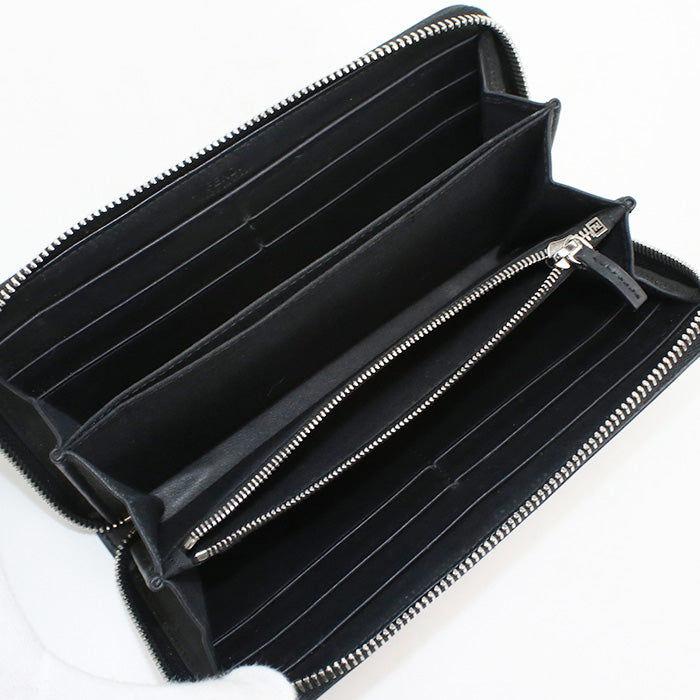 FENDI 7M0210 6OF zip around long wallet PurseZip Around leather Black mens