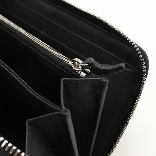 FENDI 7M0210 6OF zip around long wallet PurseZip Around leather Black mens